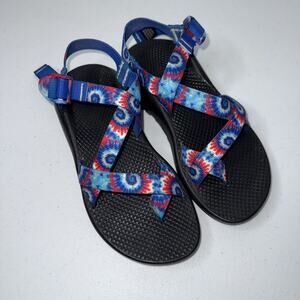 Chaco Women’s Z/2 Cloud Sandals Grateful Dead Tie Dye Red White Blue Size 7